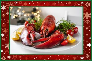 Christmas-Lobster on a plate