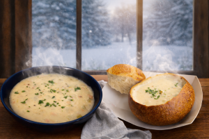 Clam Chowder - Snowy Window
