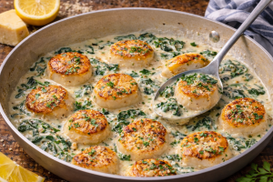 Creamy Spinach Scallops (One Pan)_1200x800