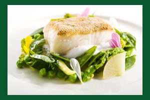 halibut over greens shutterstock_486252037 FB